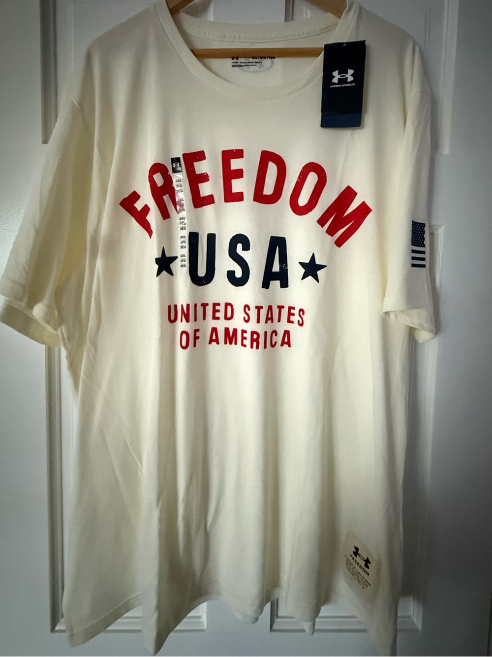Under Armour Men’s Freedom USA Graphic Tee - Cream/Red/Navy